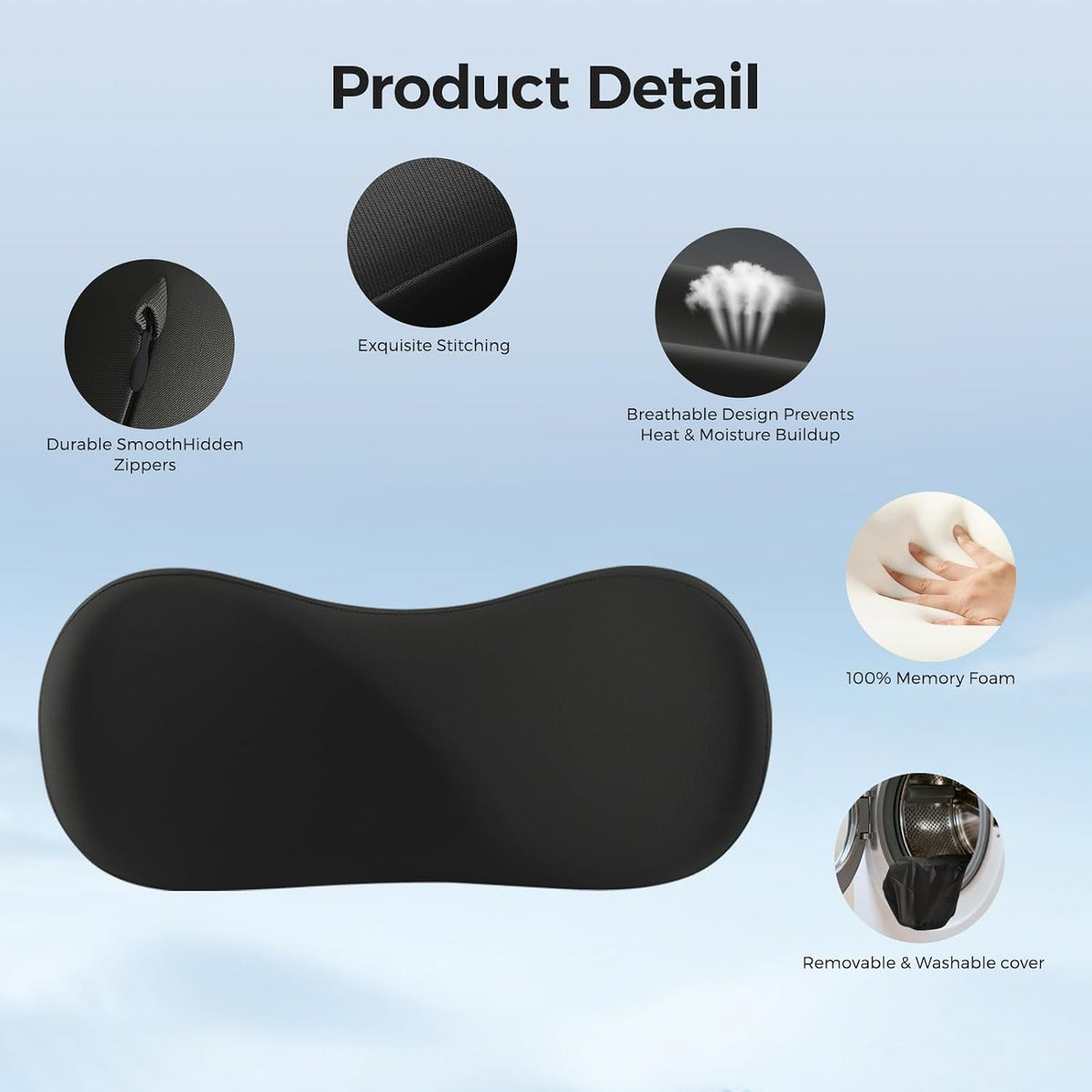 BABUR Lumbar Support Pillow for Car, Coccyx Pain Relief Cushion