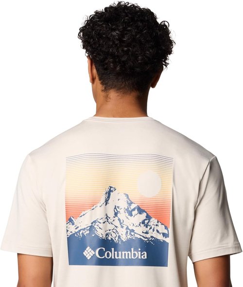 Columbia Men's Kwick Hike Graphic Tee - Short Sleeve, Dark Stone Heather | X-Large Size