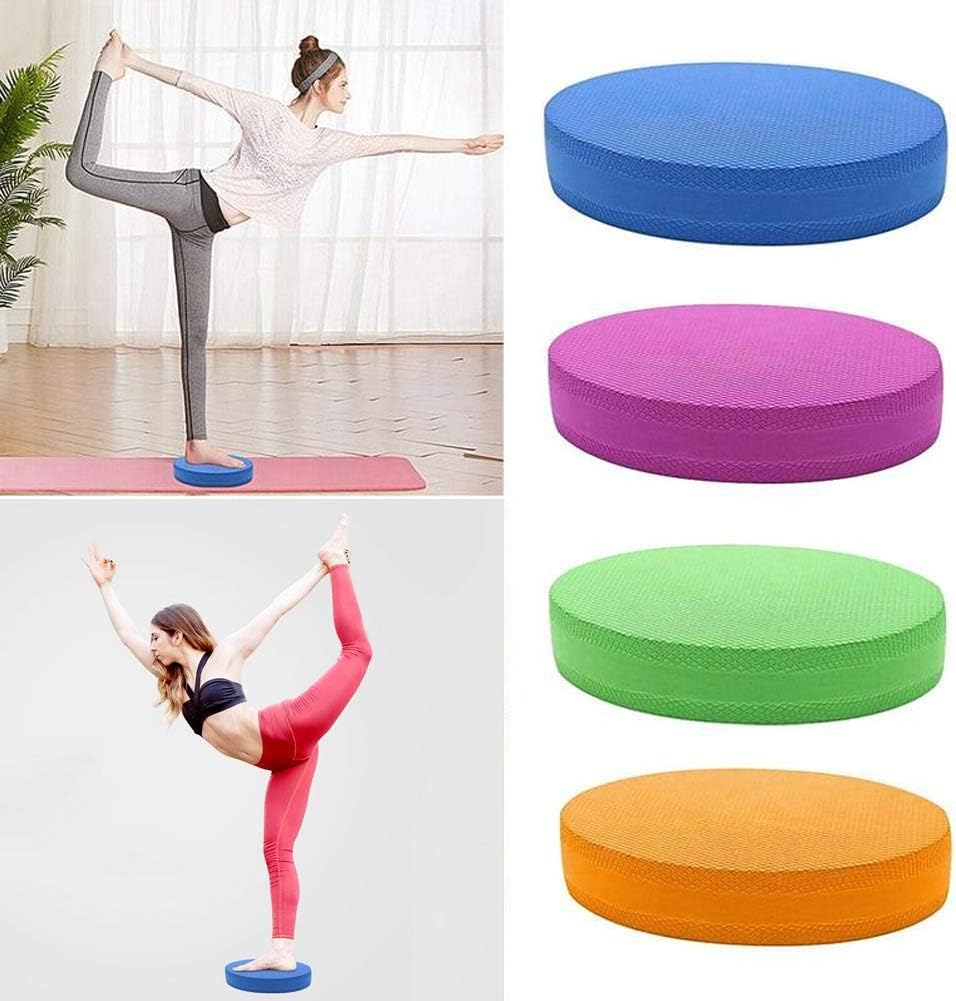 Skiennix Oval Balance Pad - Non-Slip Foam Stability Trainer for Yoga, Pilates & Fitness | Blue
