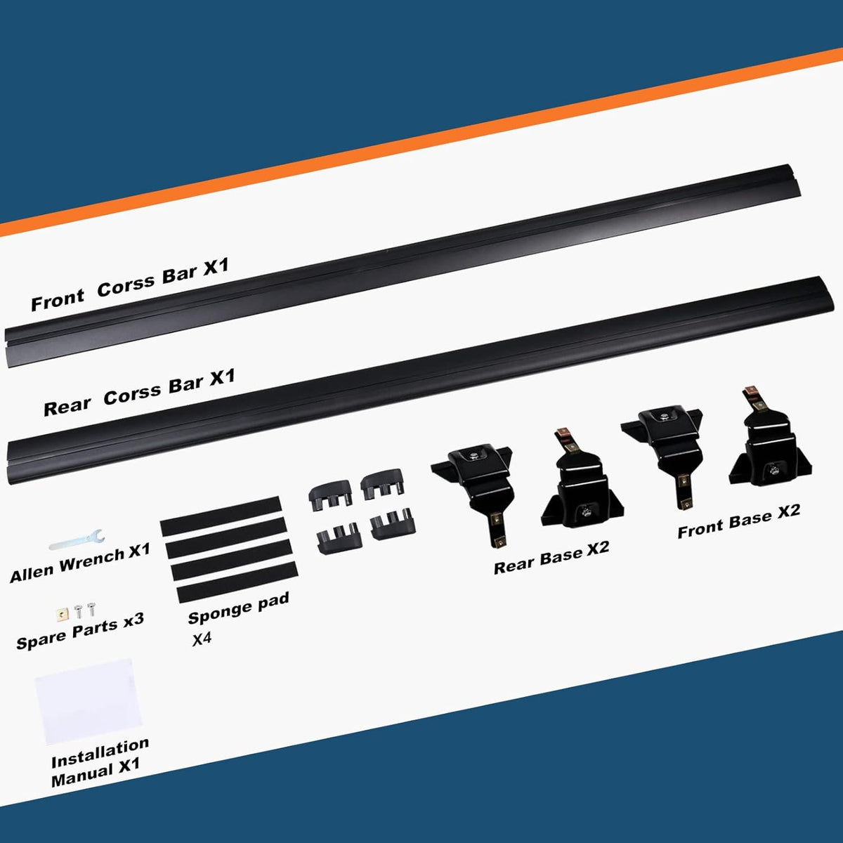 Wonderdriver Heavy Duty Roof Rack Cross Bars - 330lb Capacity for Jeep Wrangler JK JL Gladiator JT 2007-2026 | Aluminum Cargo Carrier