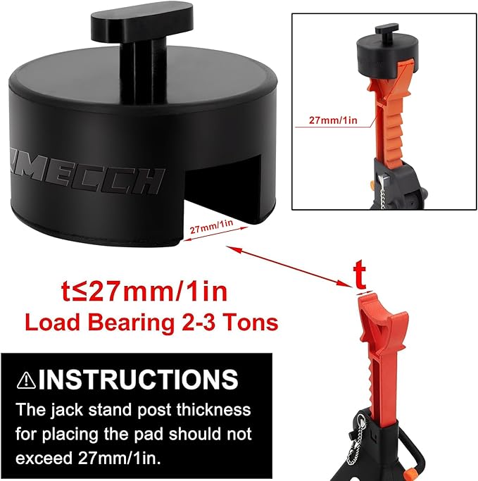 Jack Stand Pads for Corvette Cruiser C5 C6 C7 C8 GS Z Z51 Z06 Accessories, Jacking Pucks for Chevrolet Adapter, 2 Pack