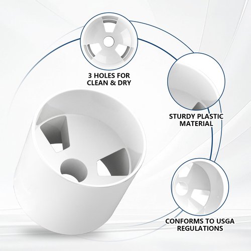4PCS Golf Hole Cup,ABS Ivory White Plastic Golf Cups,Dimension 4" Depth, Diameter 4 1/4 inches,Fits PGAL|PGA|USGA Regulations,for Backyard Practice