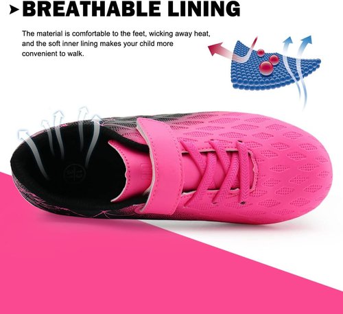 Brooman Kids Soccer Cleats - Firm Ground Athletic Shoes for Boys & Girls | Outdoor Football Footwear