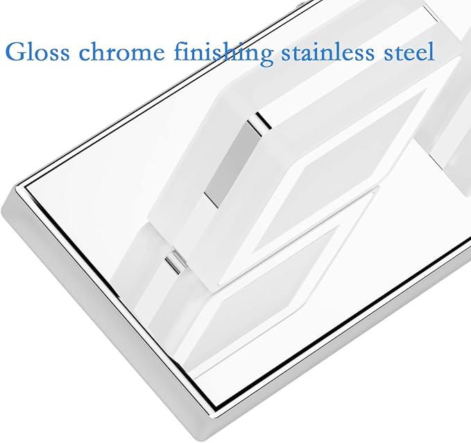 Ralbay Modern LED Vanity Light Fixtures 3 Lights Up and Down LED Modern Bathroom Vanity Lights Over Mirror Rotatable Acrylic Stainless Steel Chrome Bath Wall Lighting