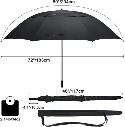 G4Free 80-Inch Oversized Golf Umbrella - Double Canopy, Windproof Design for Outdoor Use