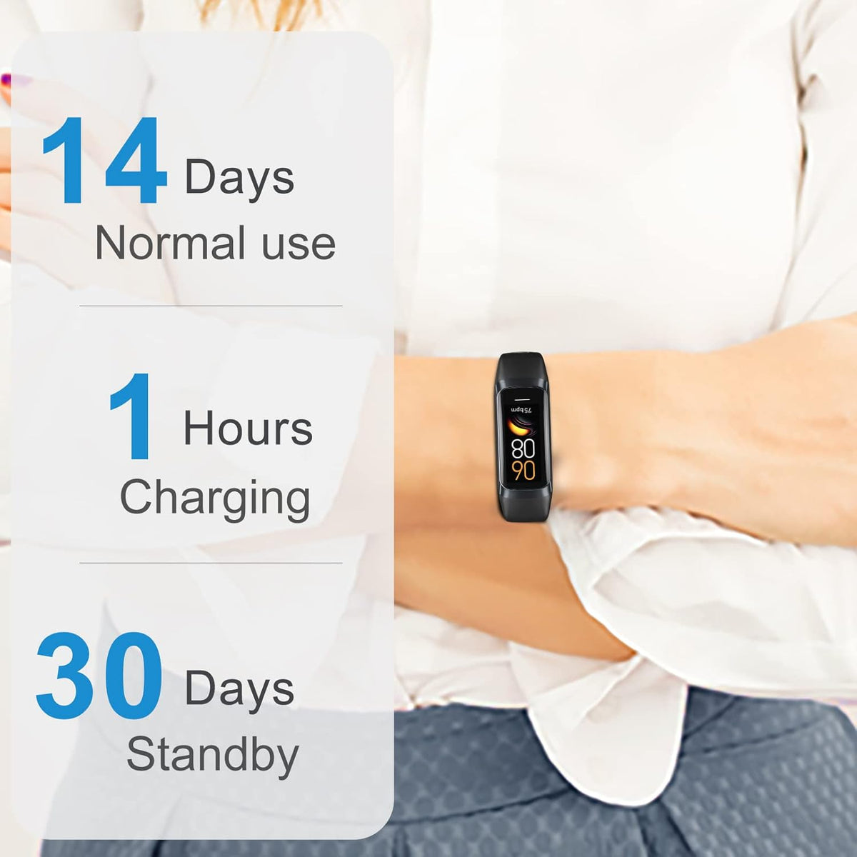 Skiennix Fitness Tracker - 24/7 Heart Rate & Blood Oxygen Monitor | Waterproof Smart Watch for Men & Women
