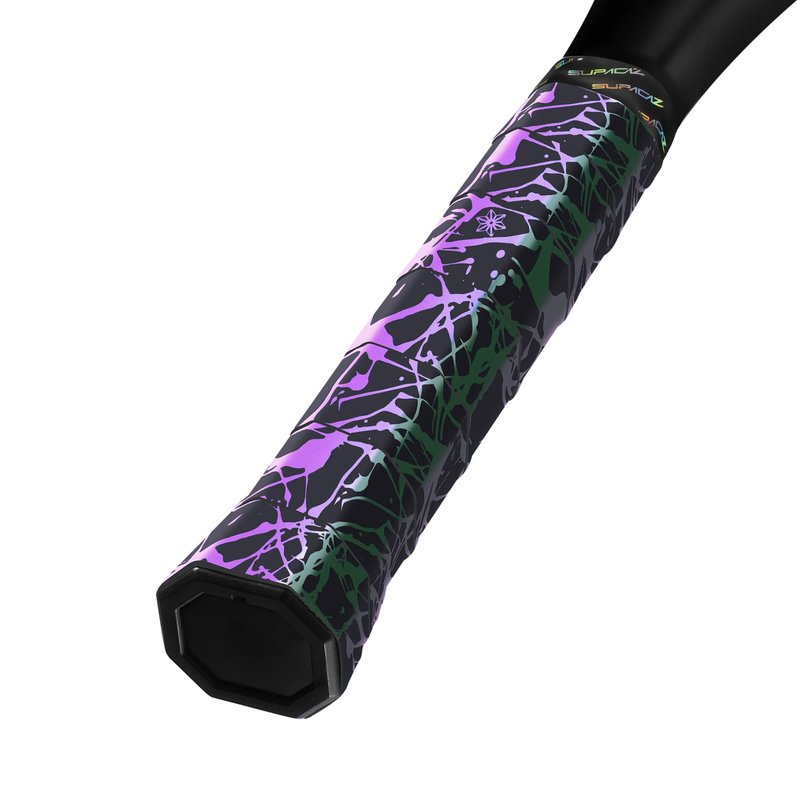 Supacaz Super Sticky Kush Oil Slick Splat Tennis Overgrip - Racket Dry Overwrap - Racquet Grip Tape - Over Grip Wrap - 3pk