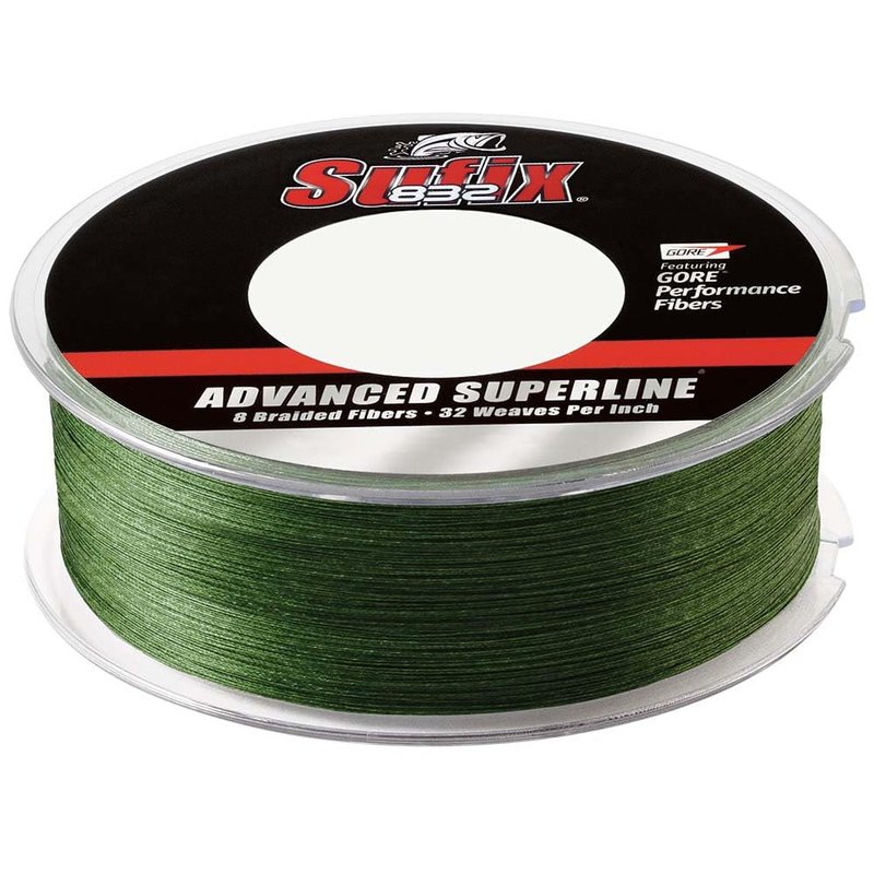 Sufix 832 Braid Line-600 Yards (Green, 6-Pound), lo-vis green (660-206G)