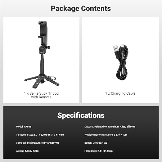 NEEWER Mini Tripod for Phone, Lightweight Foldable Small Selfie Stick Cell