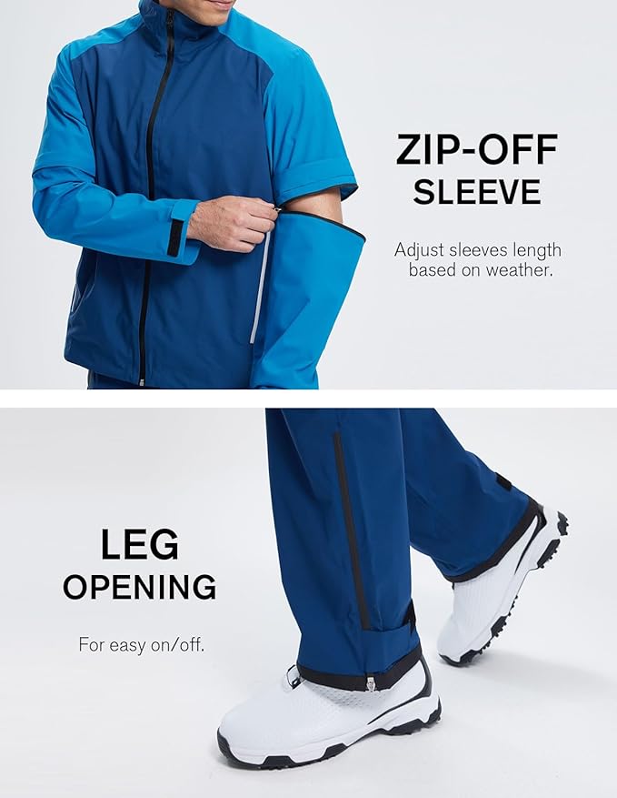 fit space Waterproof Golf Rain Suits for Men Performance Rain Jackets and Pants for All Sports