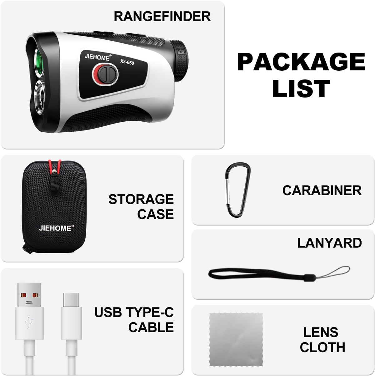Skiennix Golf Rangefinder - 7X Magnification, Slope Measurement, Rechargeable | Perfect Gift for Men