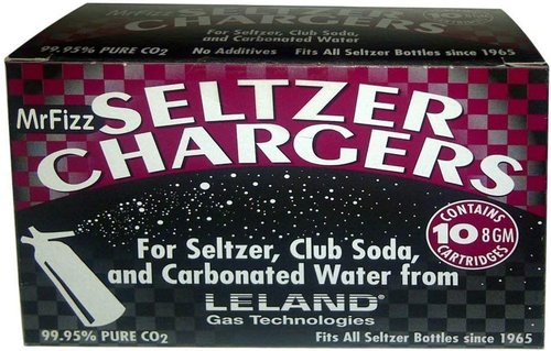 Leland Soda Chargers - CO2 Seltzer Chargers for Perfect Bubbles - 40 Count, Silver