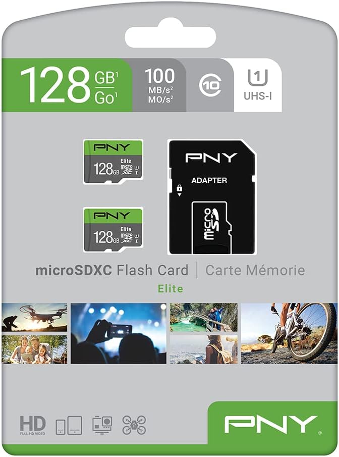 PNY 128GB Elite Class 10 U1 microSDXC Flash Memory Card