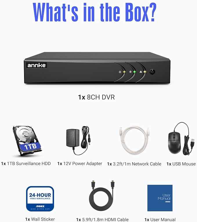 ANNKE 3K Lite 8 Channel Hybrid 5-in-1 Security Digital Video Recorder, H.265+