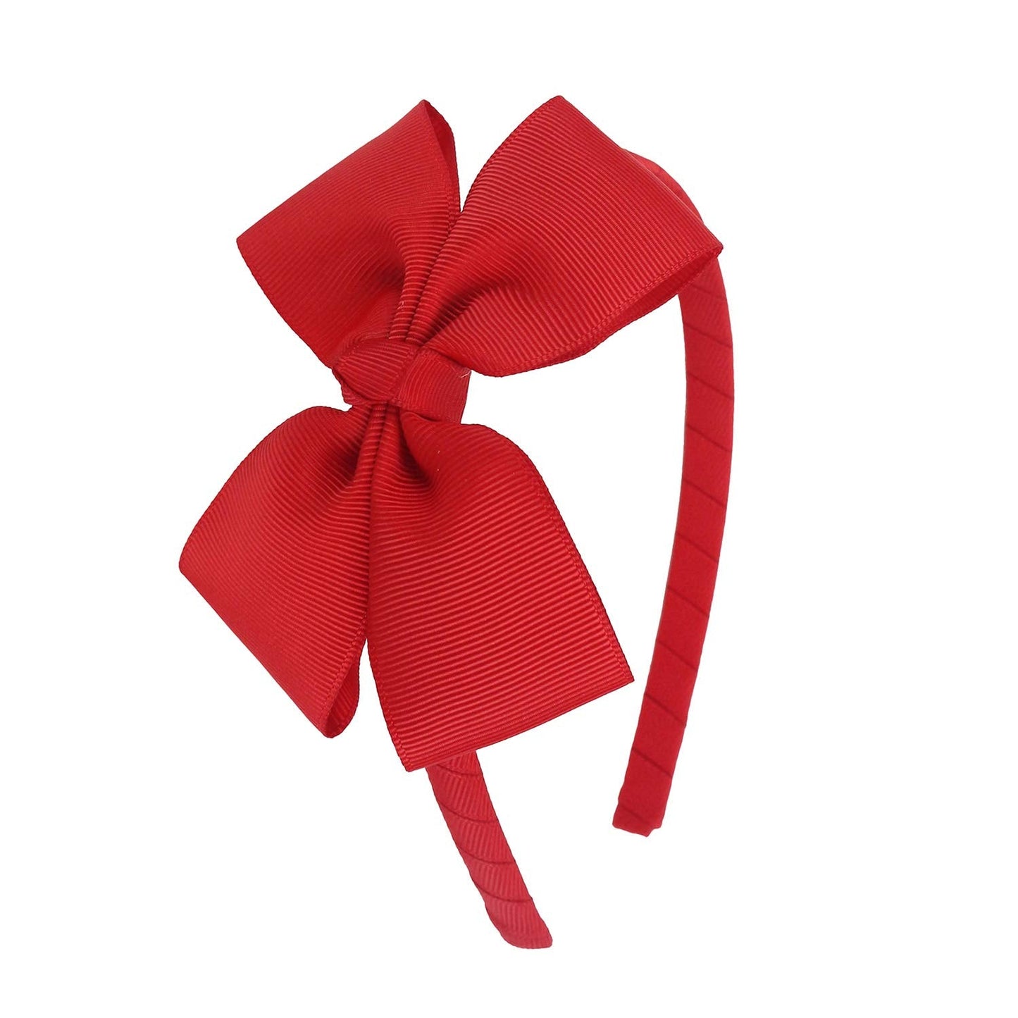 Meedee Red Grosgrain Bow Headband For Girls, 1 Pcs Headband With Bow For Toddlers Kids Party Decoration Cosplay Costume Hair Ban