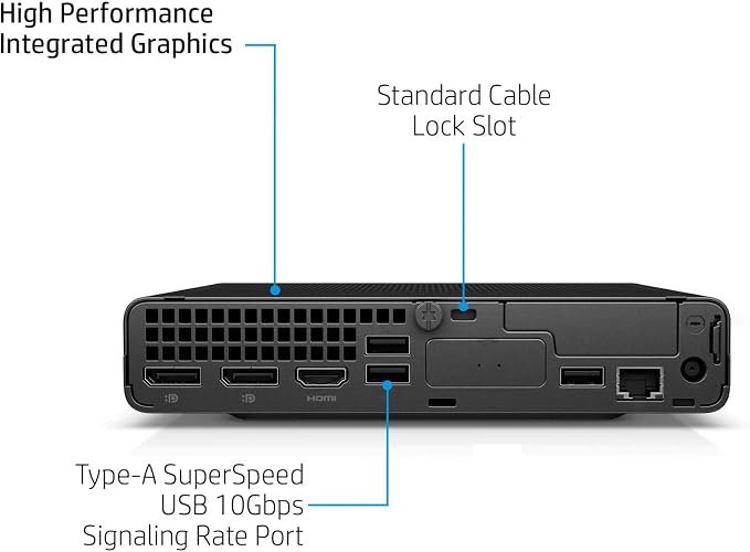 HP Elite Mini 800 G9 Elite Desk Business Desktop Computer, 14th Gen Intel 24-Core i9-14900T up to 5.5GHz, 32GB DDR5 RAM, 1TB SSD, WiFi 6, Bluetooth, Keyboard Included, no Mouse, Windows 11 Pro