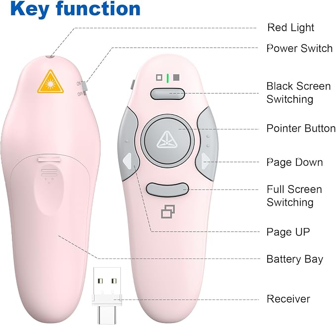 QUI Presentation Clicker Wireless Presenter Remote Clicker