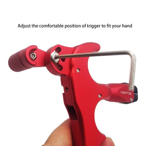 LeeMui Release Archery Release 360° Rotatable Thumb Release for Bow Archery Release Aids (Red)