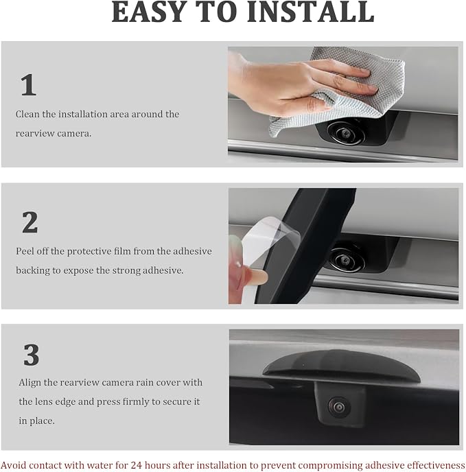 Car Backup Camera Rain Cover, Soft Silicone Car Backup Camera Rain Shield