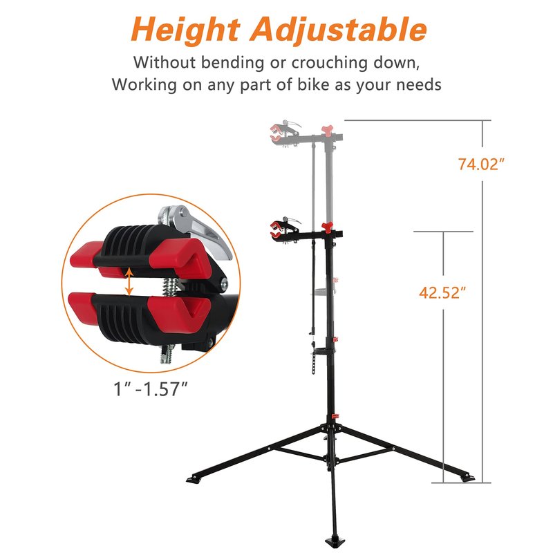 UNISKY Bike Repair Stand for Maintenance Height Adjustable Rack with Quick Release Bicycle Mechanics Maintenance Workstand