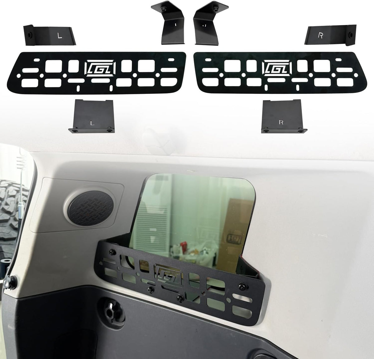 HIGH FLYING for Toyota FJ Cruiser (XJ10) 2007-2022 Molle Panels Storage Modular System Trunk Shelf Organizer Clamps (Clamps of 4PCS)