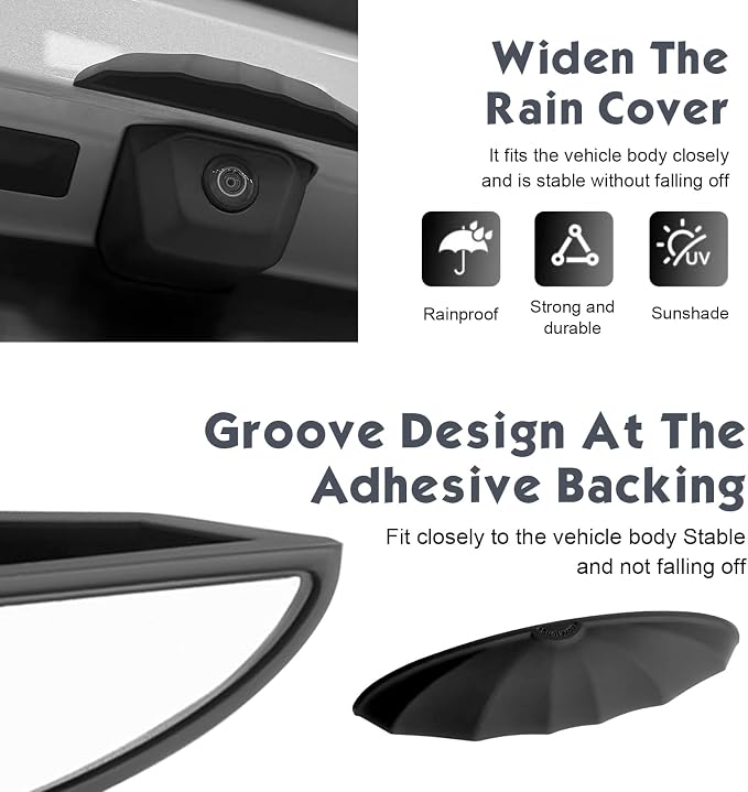 Car Rear View Camera Cover, Heat-Resistant Wider Backup Camera Cover, Anti-rain