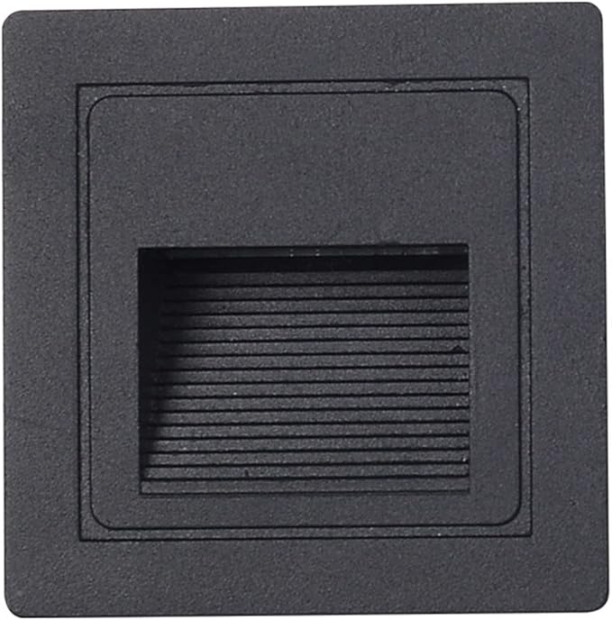 LED Recessed Step Wall Sconce,3W Indoor Outdoor Stairs Light IP65 Waterproof Human Body Induction Wall Lamp Corridor Night Light 85Mm85Mm,A,Ordinary