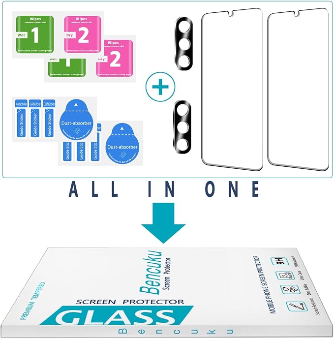 2 Pack Screen Protector for Samsung Galaxy S23 Plus Tempered Glass