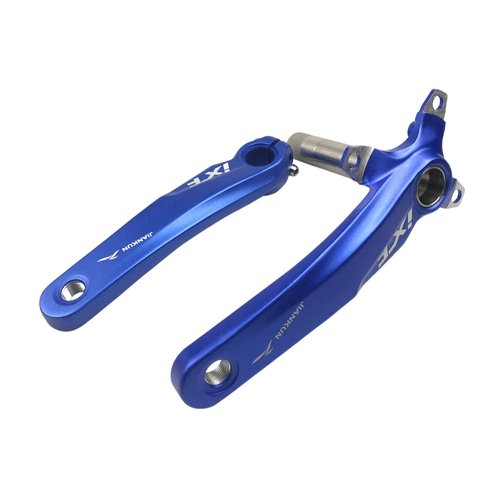 BNVB Bike Crank Arm Set, 170mm 104 BCD Mountain Bike Crank Set with Bottom Bracket Crank and Chainring Bolts for MTB BMX Road Bicyle, Compatible with Shimano, FSA, Gaint (Black/Red/Silver) (Blue)