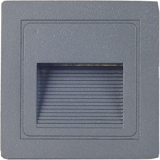 LED Recessed Step Wall Sconce,3W Indoor Outdoor Stairs Light IP65 Waterproof Human Body Induction Wall Lamp Corridor Night Light 85Mm85Mm,B,Ordinary