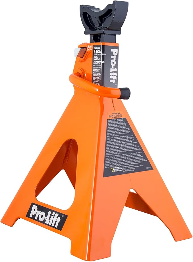 Pro-LifT Heavy Duty 6 Ton Jack Stands Pair - Double Locking Pins - Handle Lock and Mobility Pin for Auto Repair Shop with Extra Safety
