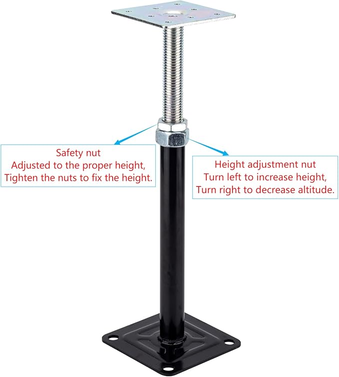 2-Pack Lift Supports,Adjust Supports,Level Supports,Floor Jacks,Adjustable House Jack for The Floor,Mini Screw Jack- Post 9" to 13"