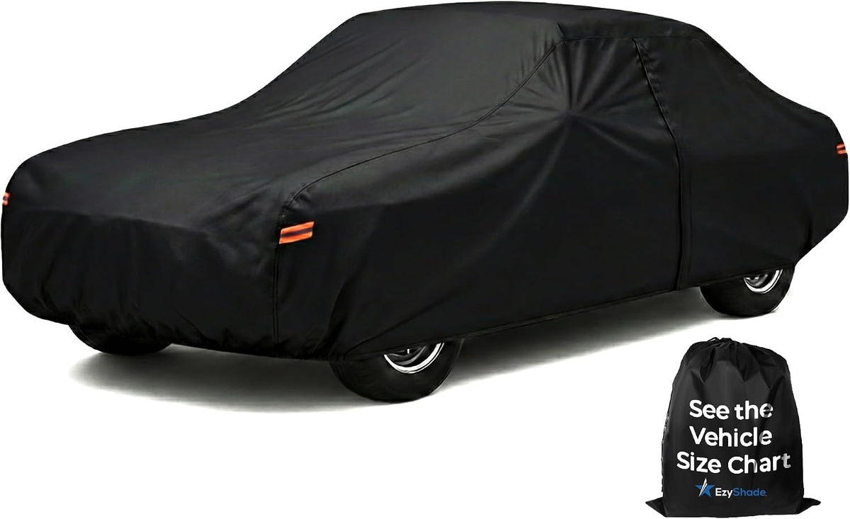 EzyShade Multi-Layer Car Cover Waterproof All Weather - See Vehicle Size-Chart - Outdoor Full Exterior Covers for Automobiles - Sedan Hatch SUV - Rain Snow Sun UV Protection. Size A3 (See SizeChart)