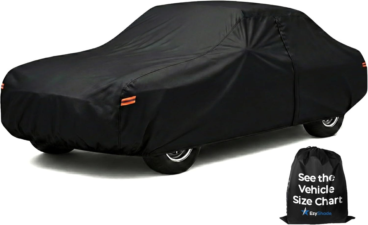 EzyShade Multi-Layer SUV Car Cover Waterproof All Weather - See Vehicle Size-Chart - Outdoor Full Exterior Covers for Automobiles - Heavy Duty Tarp Jeep Rav4 Equinox Trax CRV. Size S4 (See SizeChart)