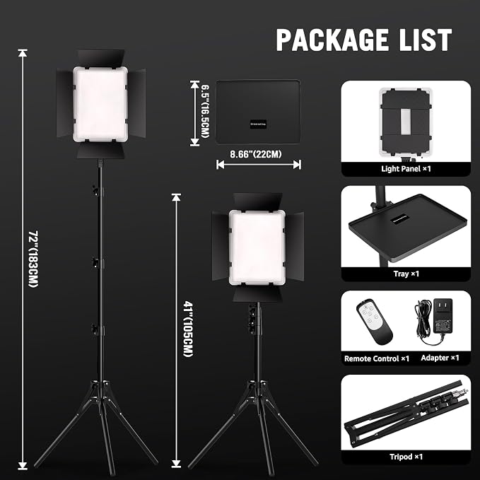36W Photography Lighting, Arsoer Bi-Color 2700K-6500K Studio Lights