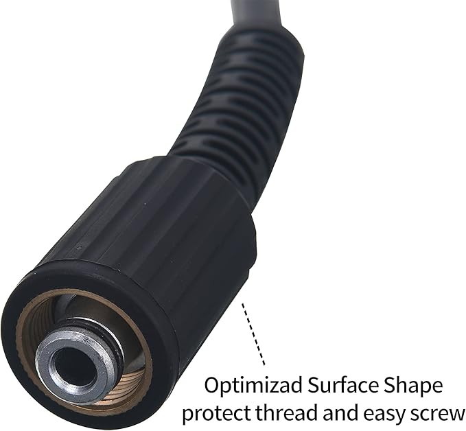 Tool Daily Deluxe Pressure Washer Gun, High Pressure Washer Hose, 25 FT X 1/4 Inch