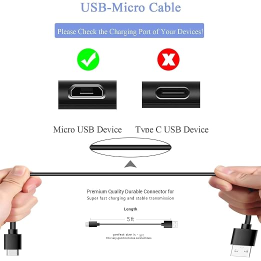 YCWZZH USB Charger Charging Cable Cord Compatible