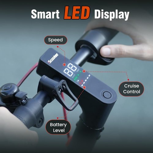 iScooter Electric Scooter - 500W Peak Power, 18 Miles Range, 22 MPH Top Speed | Foldable Design for Adults & Kids