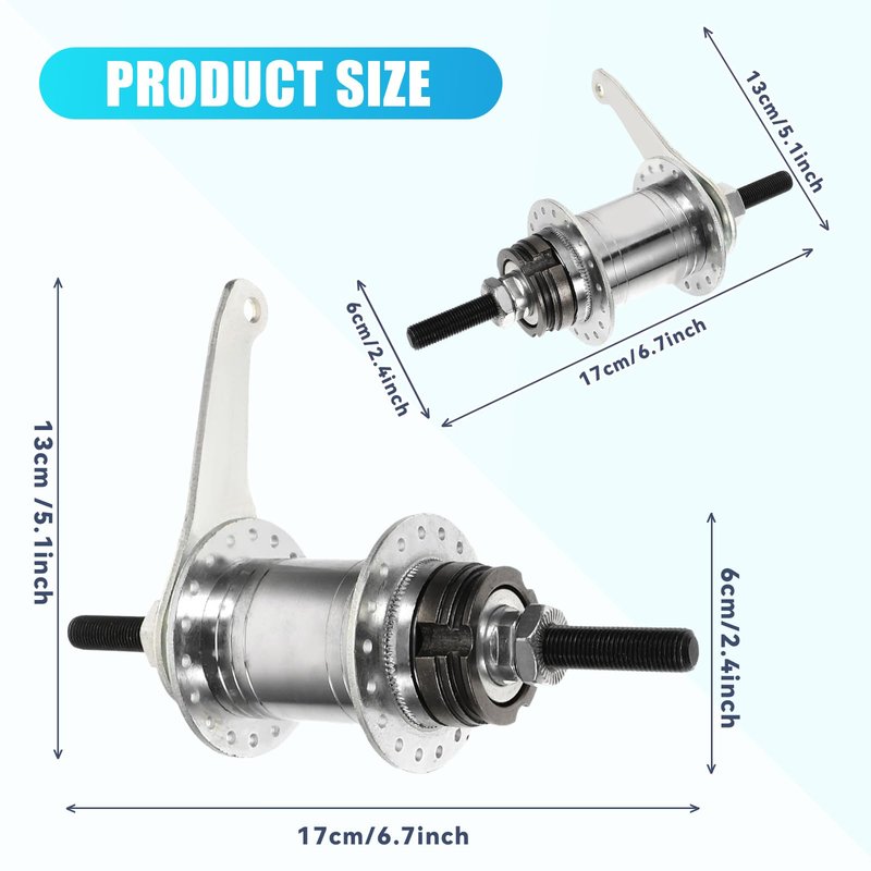 VTORFUN Bicycle Coaster Brake Hub, 36 Hole Bike Brake Rear Hub,Easy Installation Backwards Brake, Bike Rear Hub for Fixed Gear Bicycle, MTB Bike