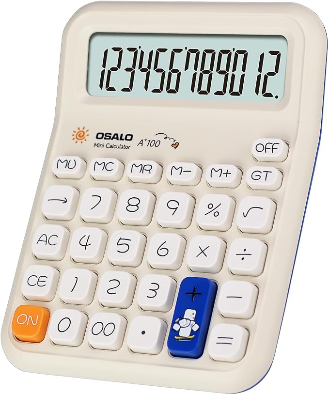 Pendancy Cute Calculator for Kids, Cute Small Calculators Desktop 12 Digit