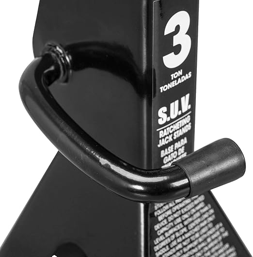 Big RED AT43006BR Steel Jack Stands: 3 Ton (6,000 LBs) Capacity, 2 Pack, Black