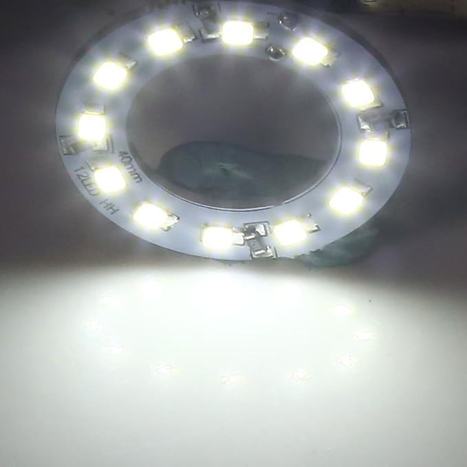 uxcell 4pcs 12V White 40mm 12 Surface Mount Device LED Ring Light