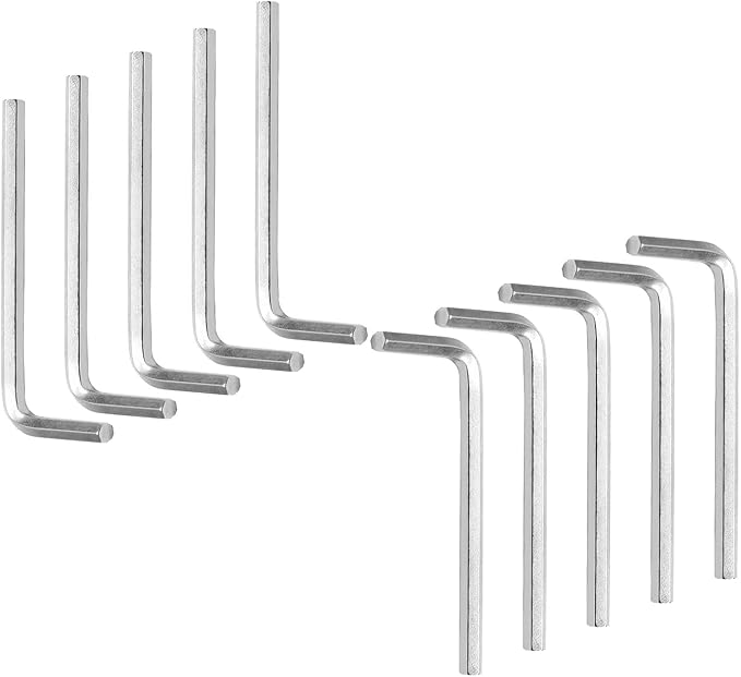 Hex Key Set, 5mm L-Shaped Allen Wrench for 8mm Diameter Inline Skate wheel Accessories, Metric Hexagon Spanner, Replacement Repairing Tool (10, 45 x 5 x 17mm/1.77 x 0.19 x 0.67(L*D*W))