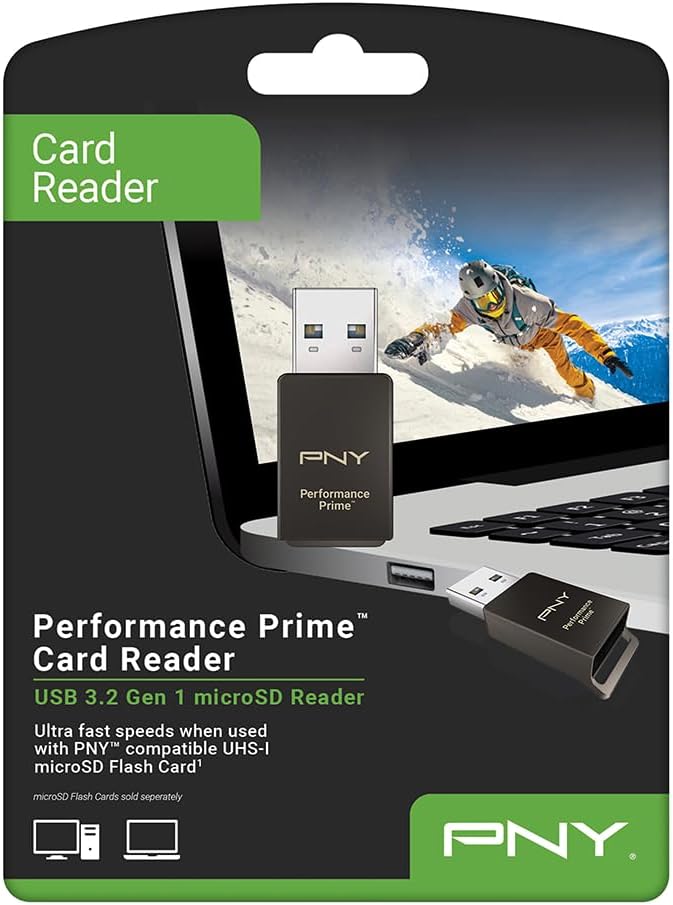 PNY Performance Prime™ USB 3.2 Gen 1 microSD Flash Memory Card Reader –