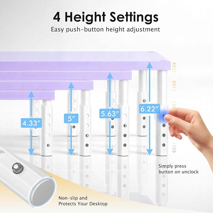 OPNICE Desk Organizers and Accessories, Adjustable Computer Monitor Stand Riser