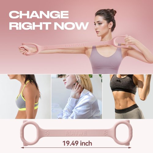 Figure 8 Workout Resistance Band - Durable 20-40lb Elastic Bands for Arm, Back & Shoulder Exercises