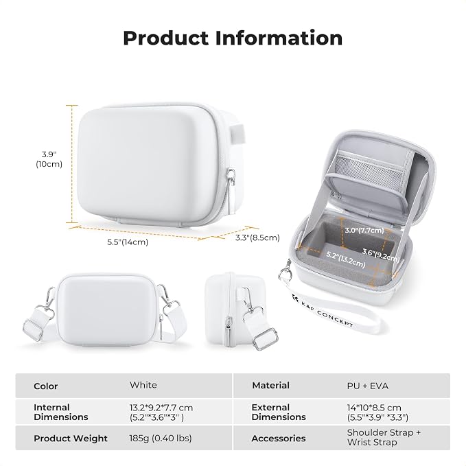 K&F CONCEPT Carrying Case for Digital Camera, Hard Shell Protective Travel Case