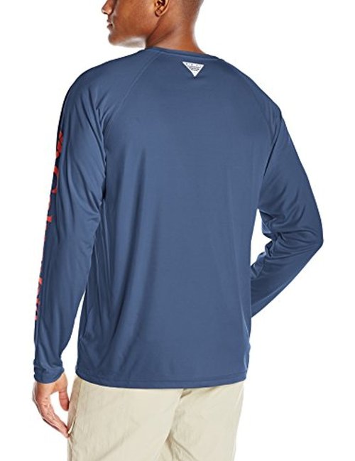 Columbia Men's Big Terminal Tackle Long Sleeve Shirt, Dark Mountain Sunset Red, 4X