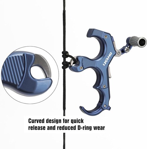 LWANO Thumb Bow Release - Adjustable 3&4 Finger Archery Release Aid with Trigger Travel Control