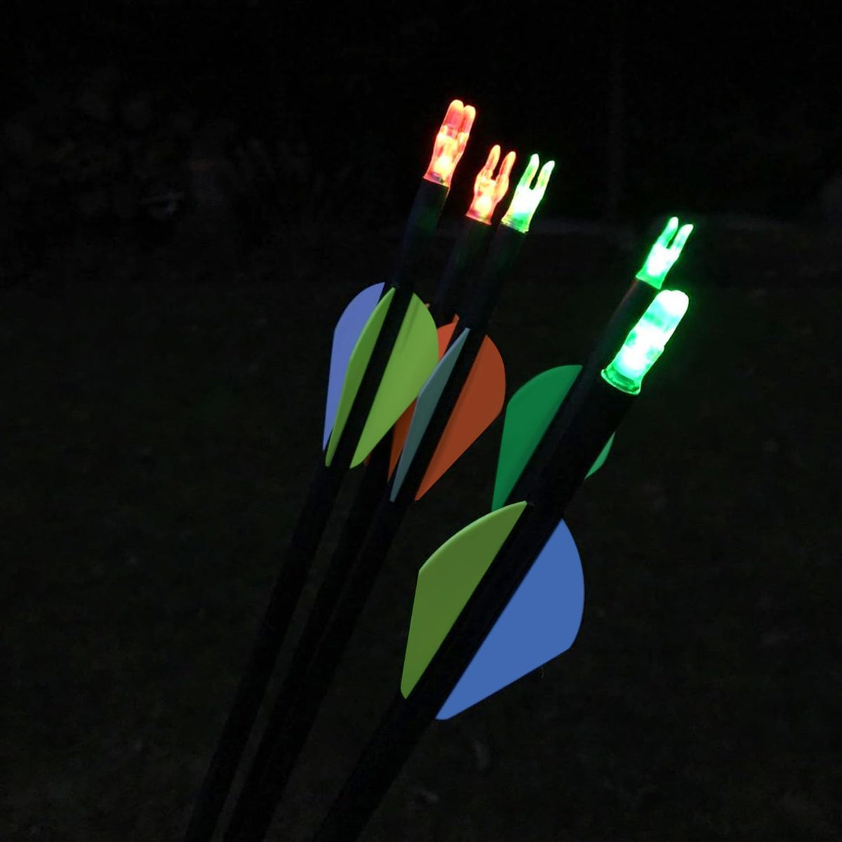 Skiennix Lighted Nocks for Arrows - Bowstring Activation | 6 Pack Compatible with .166/G, .204/X, .233/H, .244/S, .246/GT